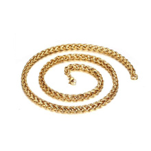 Edelstahl Material Großhandel 24K Gold Filled Twisted Halskette Kette Verkauf von Meter, Gold Choker Halskette